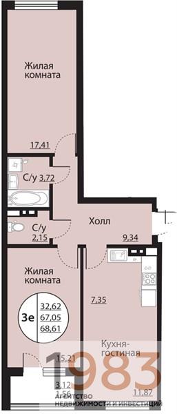 Квартира 2-комнатная квартира