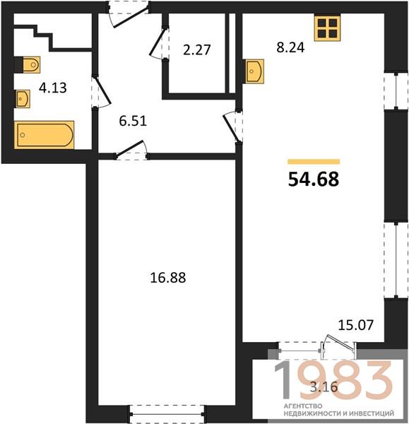 Квартира 1-комнатная квартира