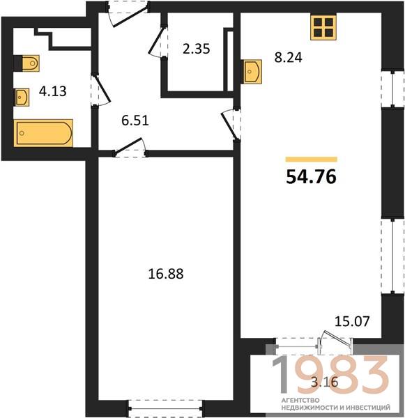 Квартира 1-комнатная квартира