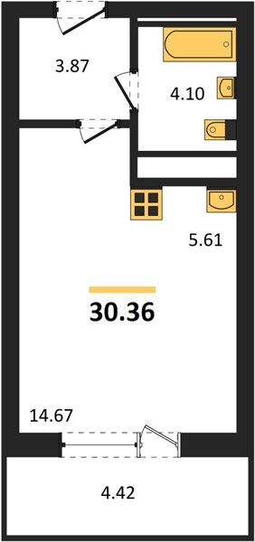 Квартира Студия