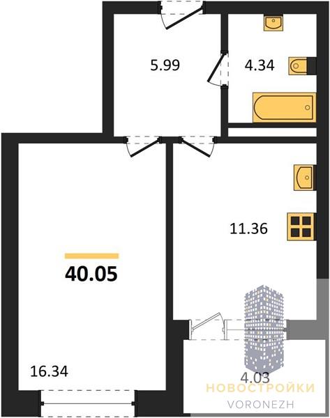 Квартира 1-комнатная квартира