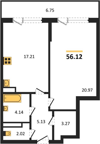 Квартира 1-комнатная квартира