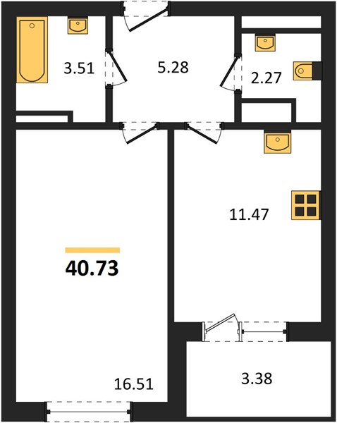 Квартира 1-комнатная квартира