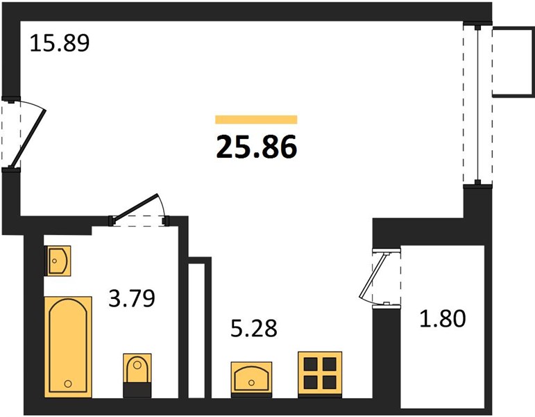 Квартира Студия