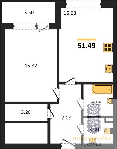 Квартира 1-комнатная квартира