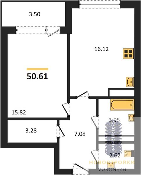 Квартира 1-комнатная квартира