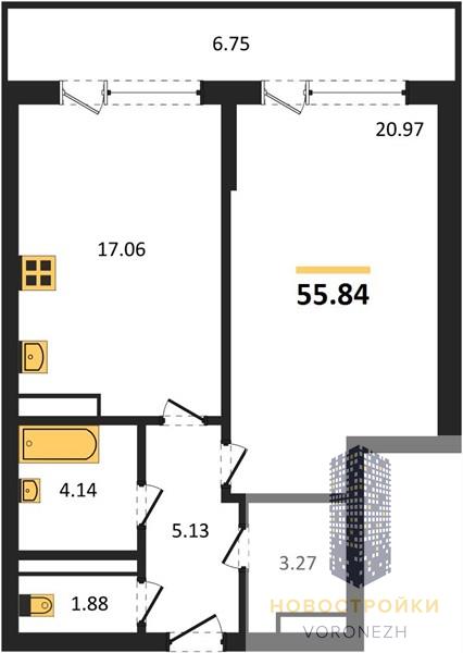 Квартира 1-комнатная квартира