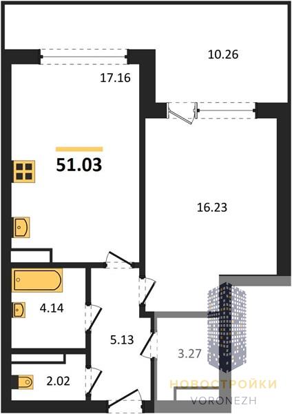 Квартира 1-комнатная квартира